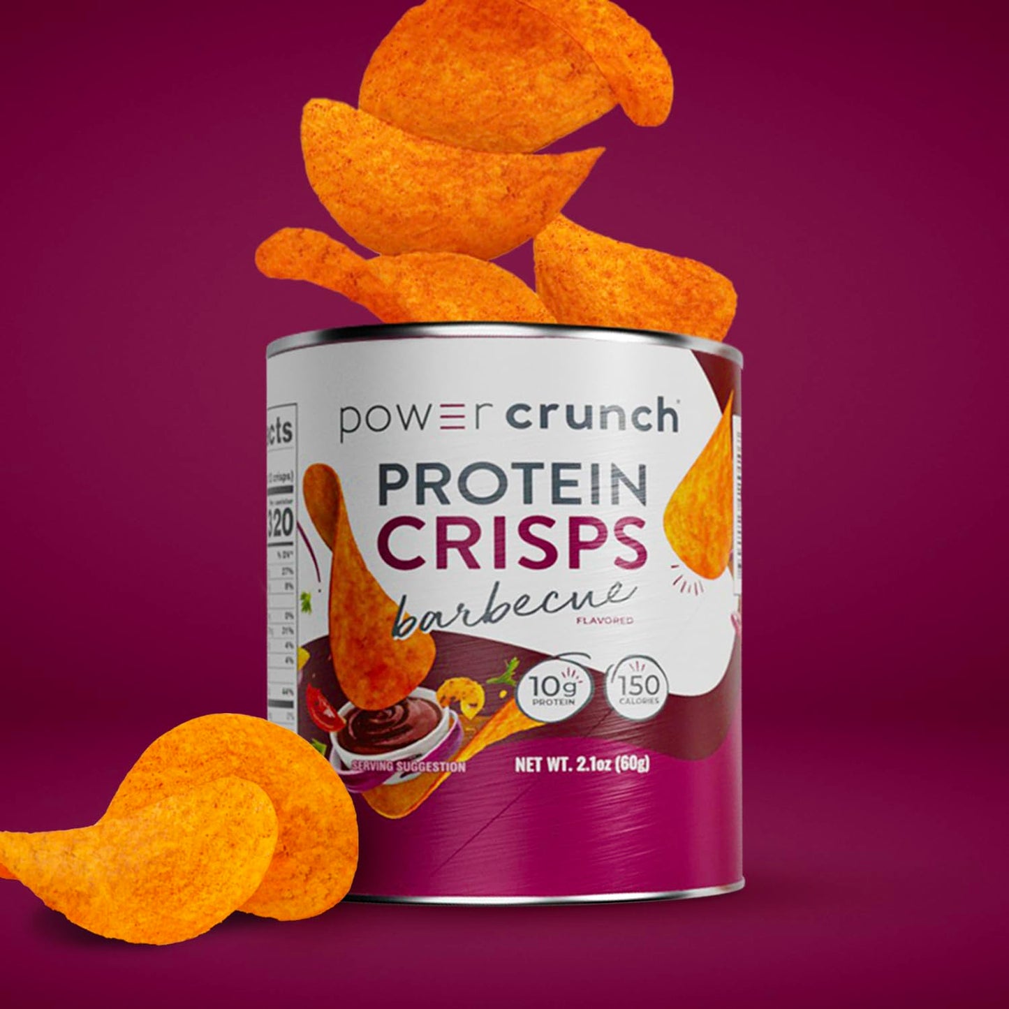 Power Crunch Protein CRISPS Variety Pack, Cheddar, Hot & Spicy, BBQ, a Potato Style Protein Chip Snack, 10g of protein