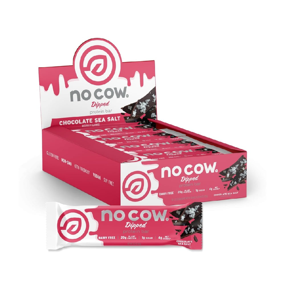 No Cow High Protein Bars,20g Vegan Protein, High Fiber, Low Sugar, Keto Friendly, Dairy & Gluten Free