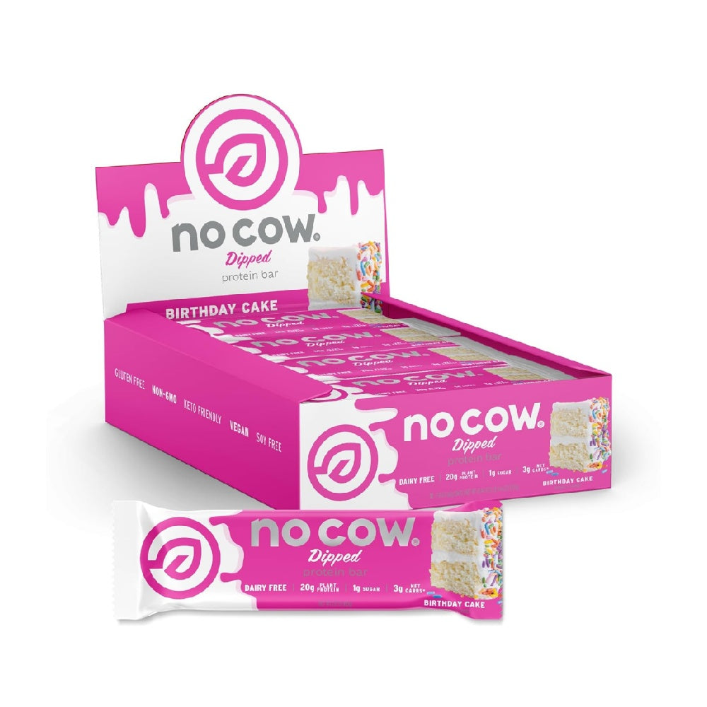 No Cow High Protein Bars,20g Vegan Protein, High Fiber, Low Sugar, Keto Friendly, Dairy & Gluten Free