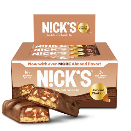 Nick's Protein Bars Variety Pack | 15g protein | 190 calories | Low Carb Keto Friendly Snacks No Added Sugar