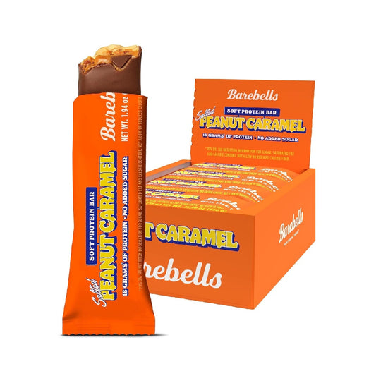 Barebells Soft Protein Bars, Salted Peanut Caramel, 16g High Protein Treats - Chocolate Nutrition Bar with 1g Total Sugars