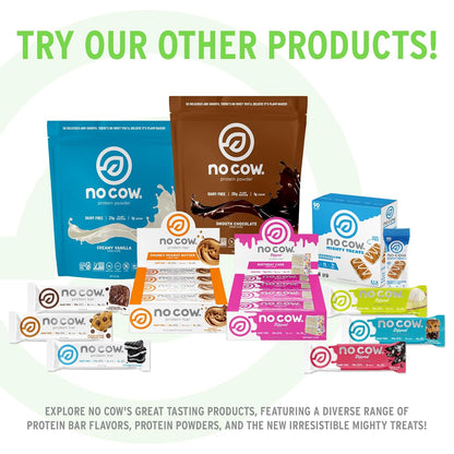 No Cow High Protein Bars,20g Vegan Protein, High Fiber, Low Sugar, Keto Friendly, Dairy & Gluten Free