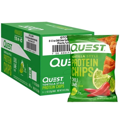 Quest Nutrition Nacho Cheese Flavor Protein Chips, 18g high - protein, 4g low net carbs, gluten - free, 1.1 oz individual small packages (12 - pack)