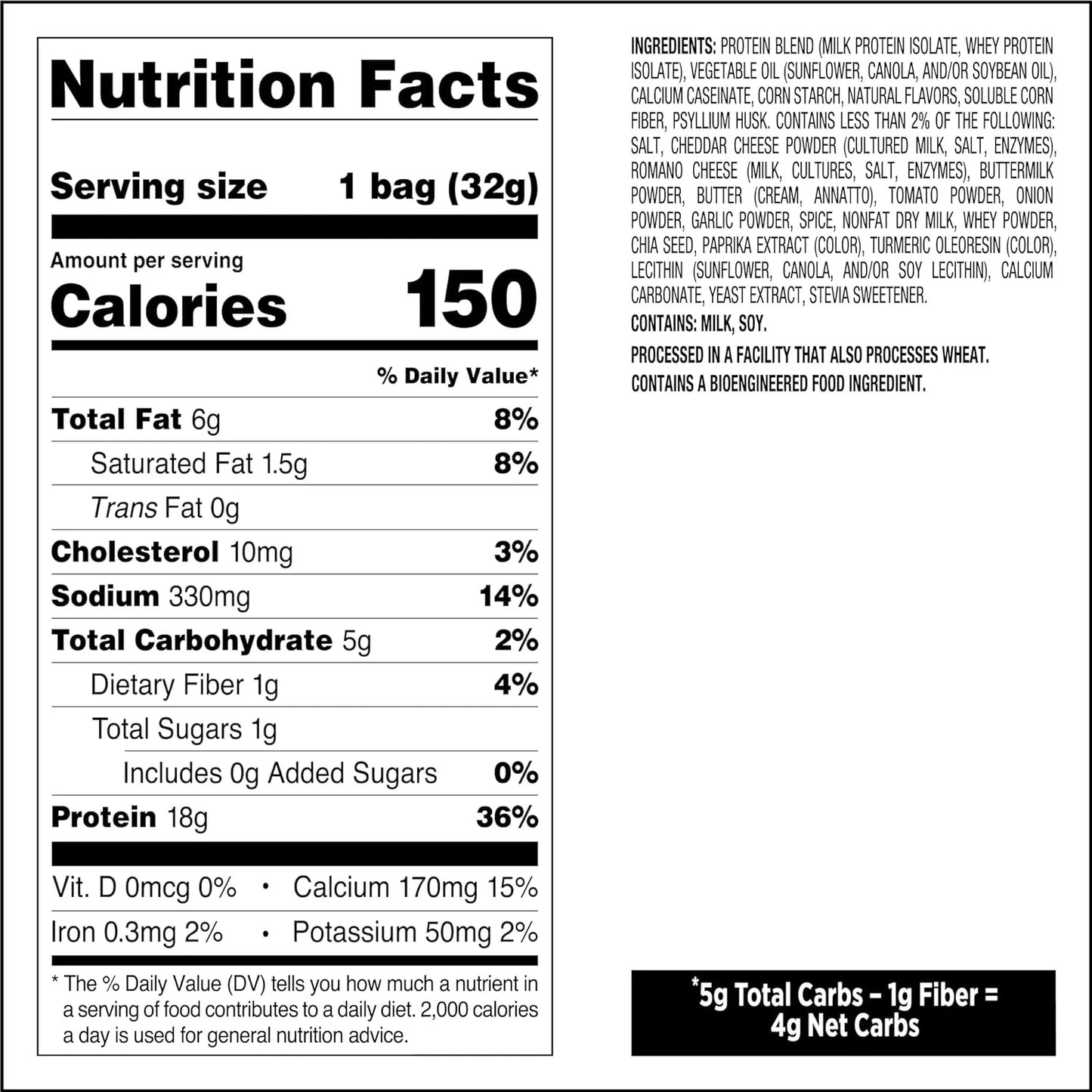 Quest Nutrition Nacho Cheese Flavor Protein Chips, 18g high - protein, 4g low net carbs, gluten - free, 1.1 oz individual small packages (12 - pack)